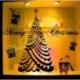 Small Luxury Merry Christmas Tree Window Wall Art Sticker